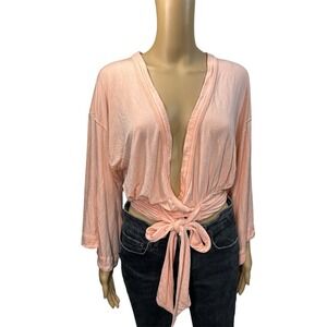 Free People‎ Womens Size M Wrap Top Kimono Blouse